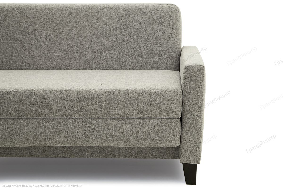 Прямой диван Этро с опорой №2 Dream light grey Ножки