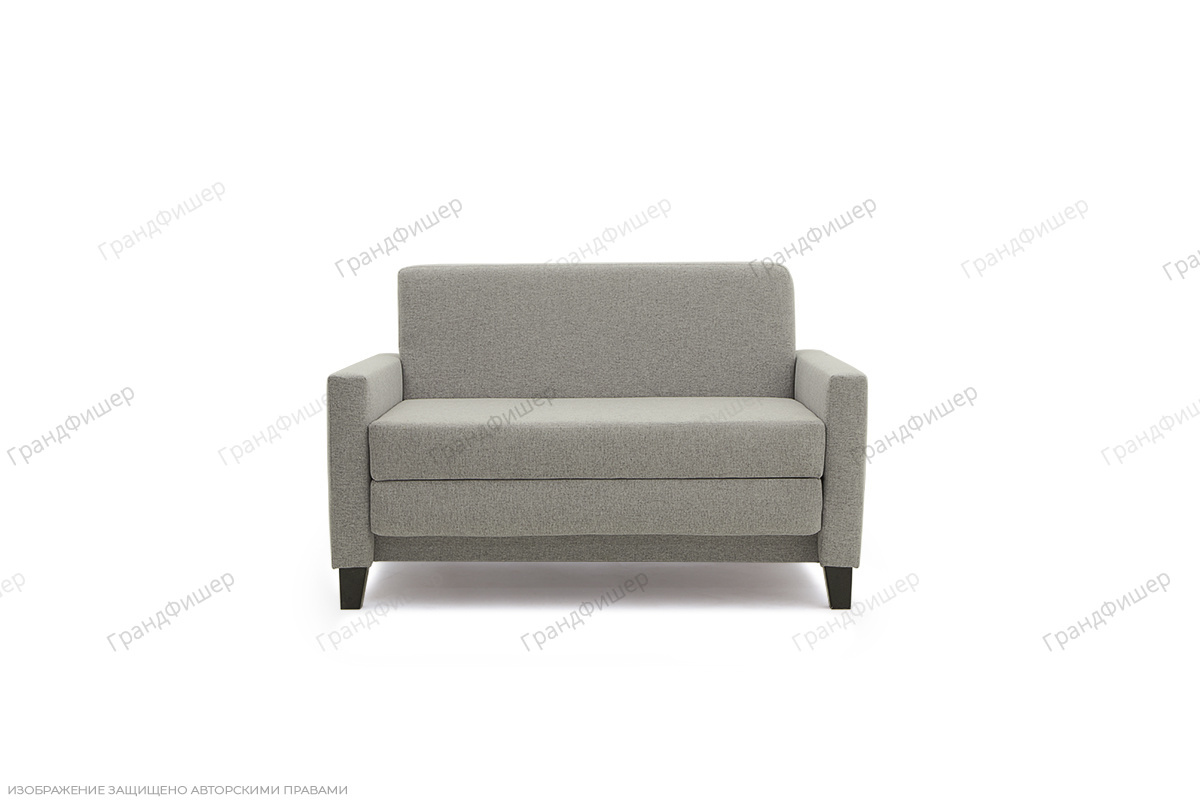 Прямой диван Этро с опорой №2 Dream light grey Вид спереди
