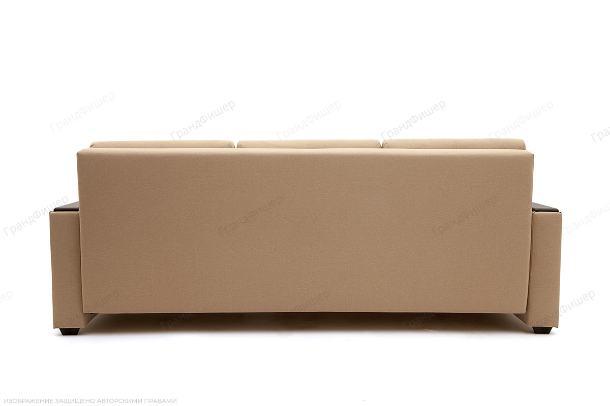 Прямой диван Атланта-3 эконом со столом Savana Camel + Sontex Umber Вид сзади