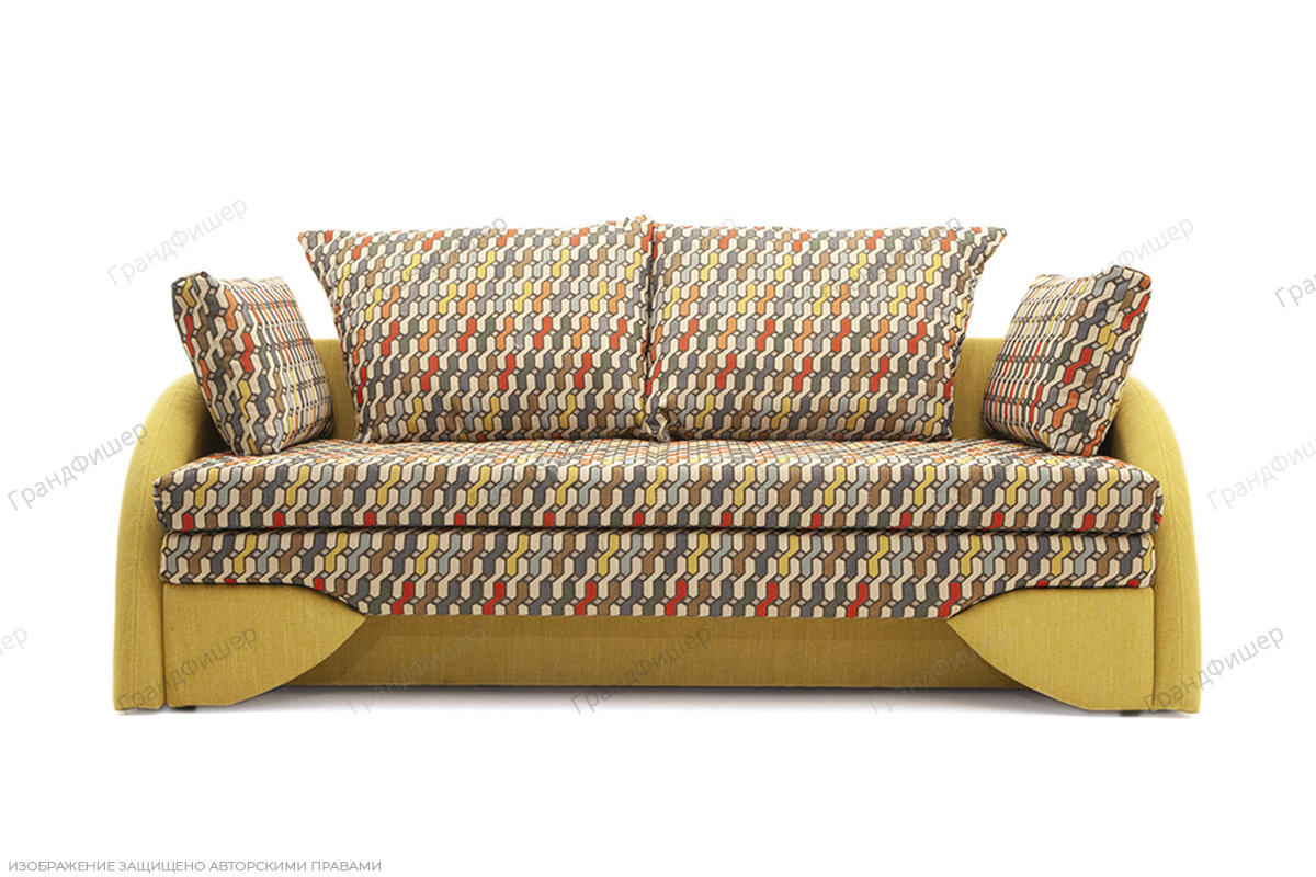 Софа Ода History Bricks + Orion Mustard Вид спереди