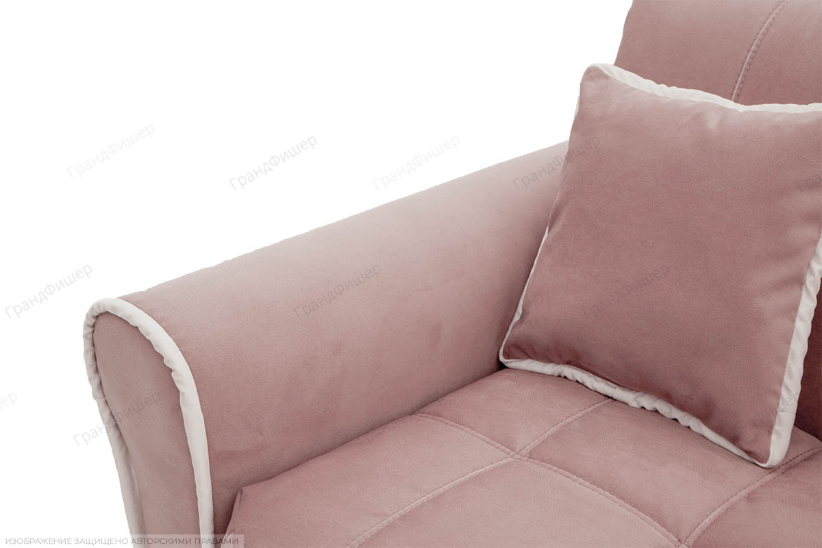 Прямой диван 170 см Виа-9 Maserati Light violet + Bieght Подлокотник