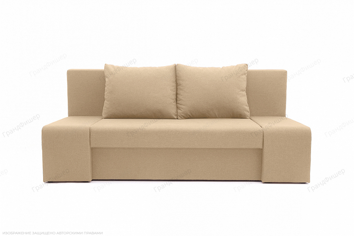 Прямой диван Санремо Dream Dark beige Вид спереди