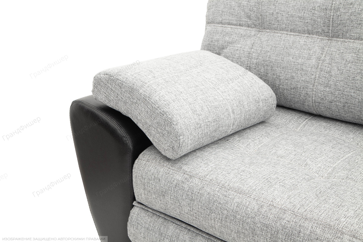 Угловой диван Император-2 Big Grey + Sontex Black Подушки
