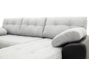 Угловой диван Император-2 Big Grey + Sontex Black Подушки