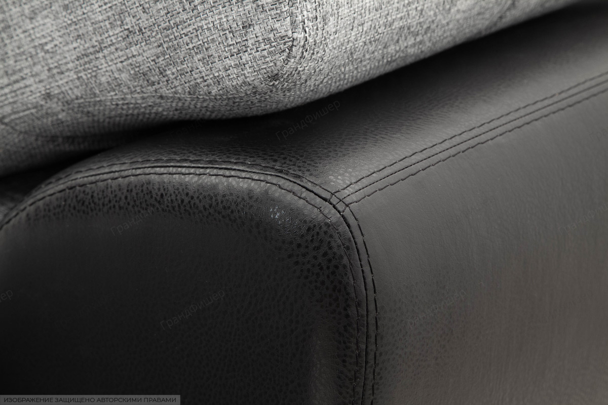 Угловой диван Император-2 Big Grey + Sontex Black Текстура ткани