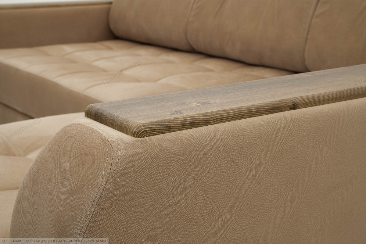 Диван дельфин Берлин-3 Maserati Light Brown Подлокотник