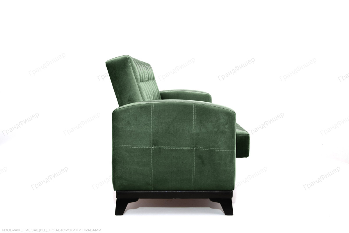 Прямой диван книжка Оскар Amigo Green Вид сбоку