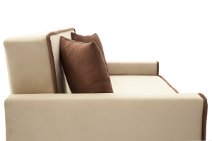 Жесткий диван Этро-3 Maserati Beige + Brown Подушки