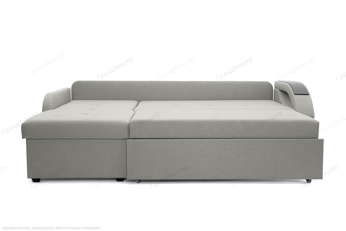 Серый угловой диван Мартин Dream Light Grey Спальное место