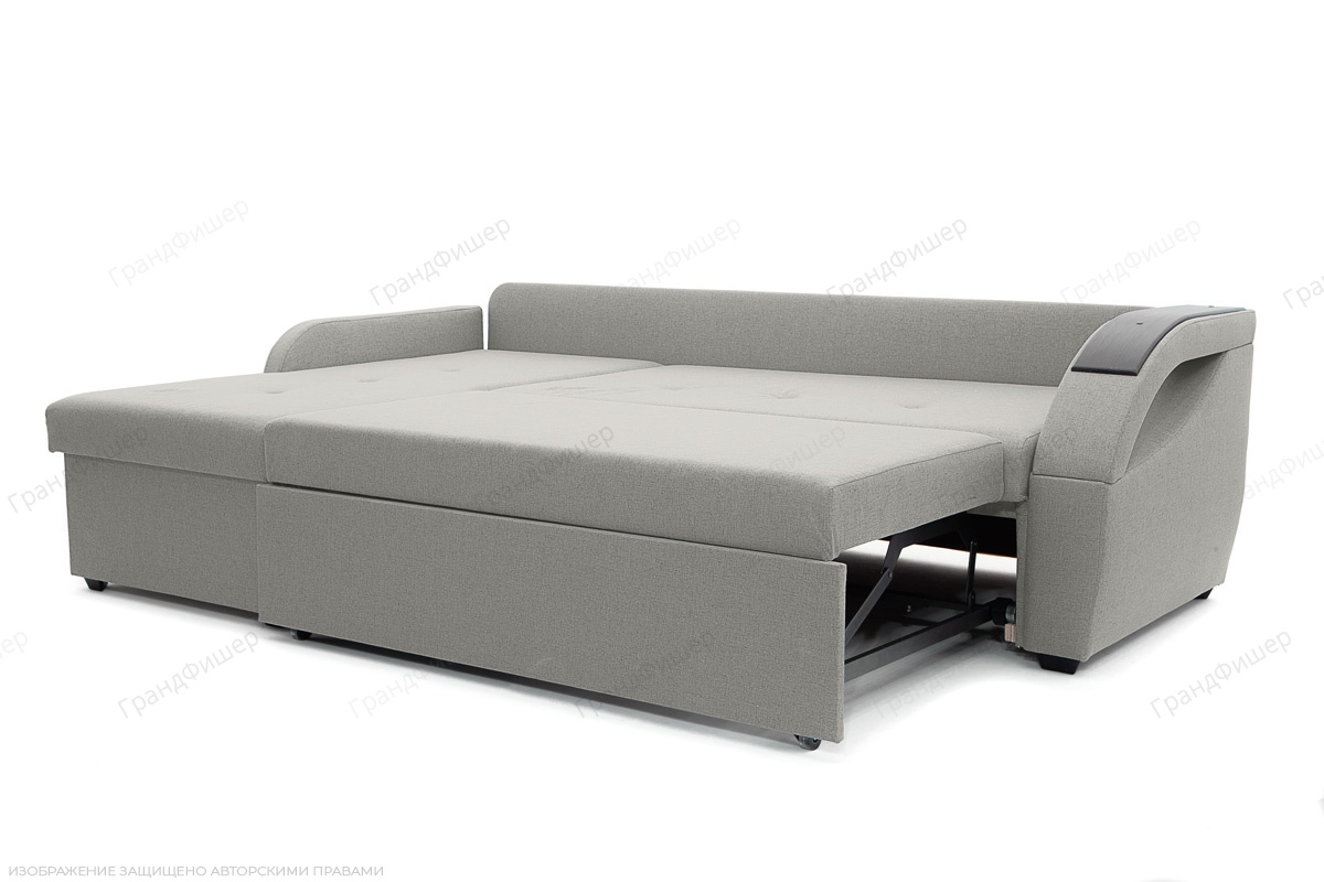 Серый угловой диван Мартин Dream Light Grey Спальное место