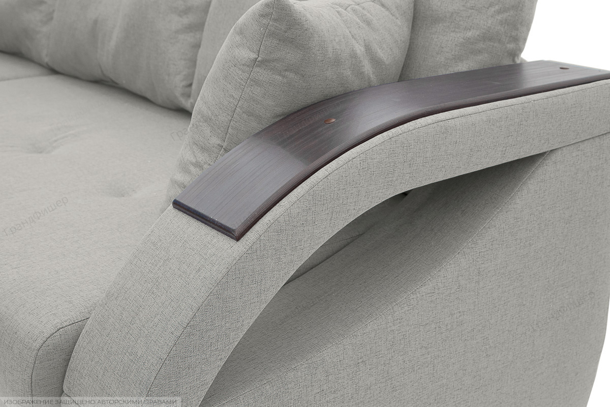 Серый угловой диван Мартин Dream Light Grey Подлокотник
