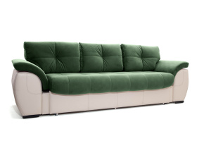 Прямой диван Соренто Amigo Green + Sontex Beige Вид по диагонали