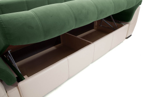 Прямой диван Соренто Amigo Green + Sontex Beige Ящик для белья