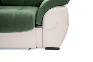 Прямой диван Соренто Amigo Green + Sontex Beige Ножки