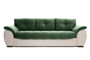 Прямой диван Соренто Amigo Green + Sontex Beige Вид спереди