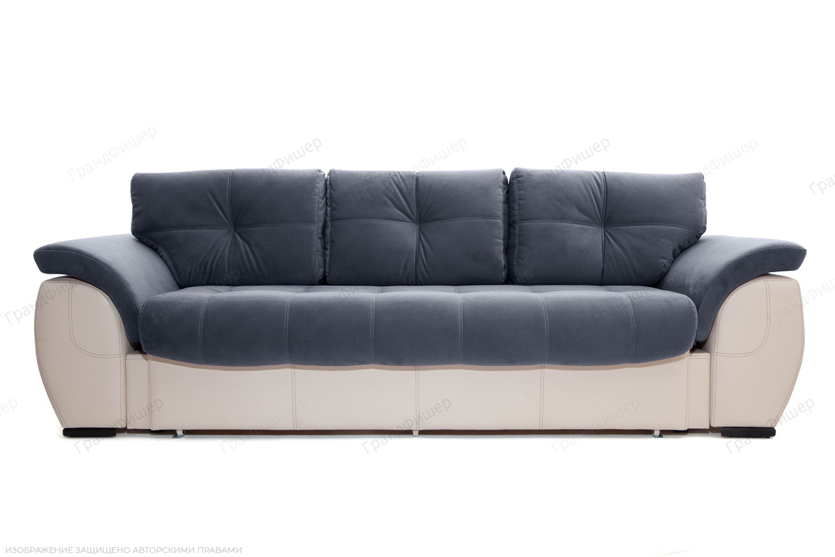 Прямой диван Соренто Amigo Navy + Sontex Beige Вид спереди