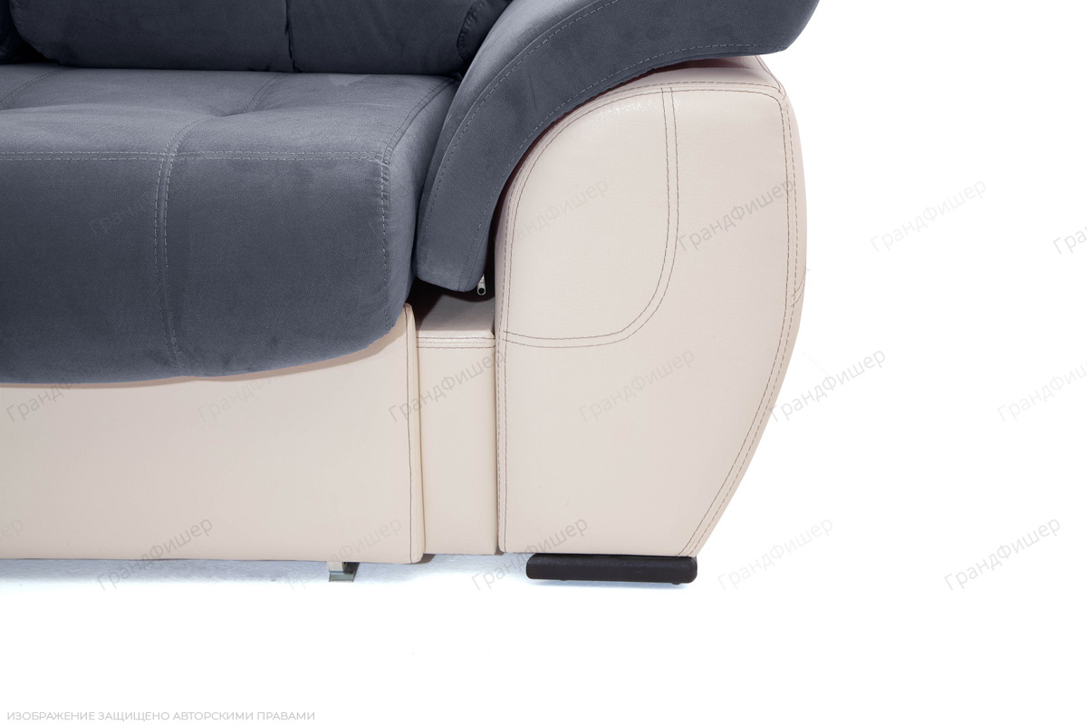 Прямой диван Соренто Amigo Navy + Sontex Beige Ножки