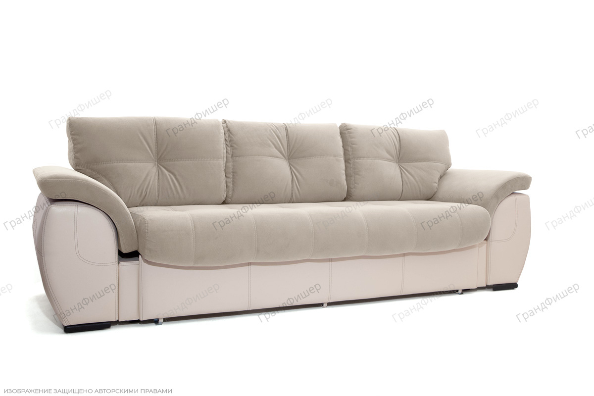 Прямой диван Соренто Amigo Cream + Sontex Beige Вид по диагонали