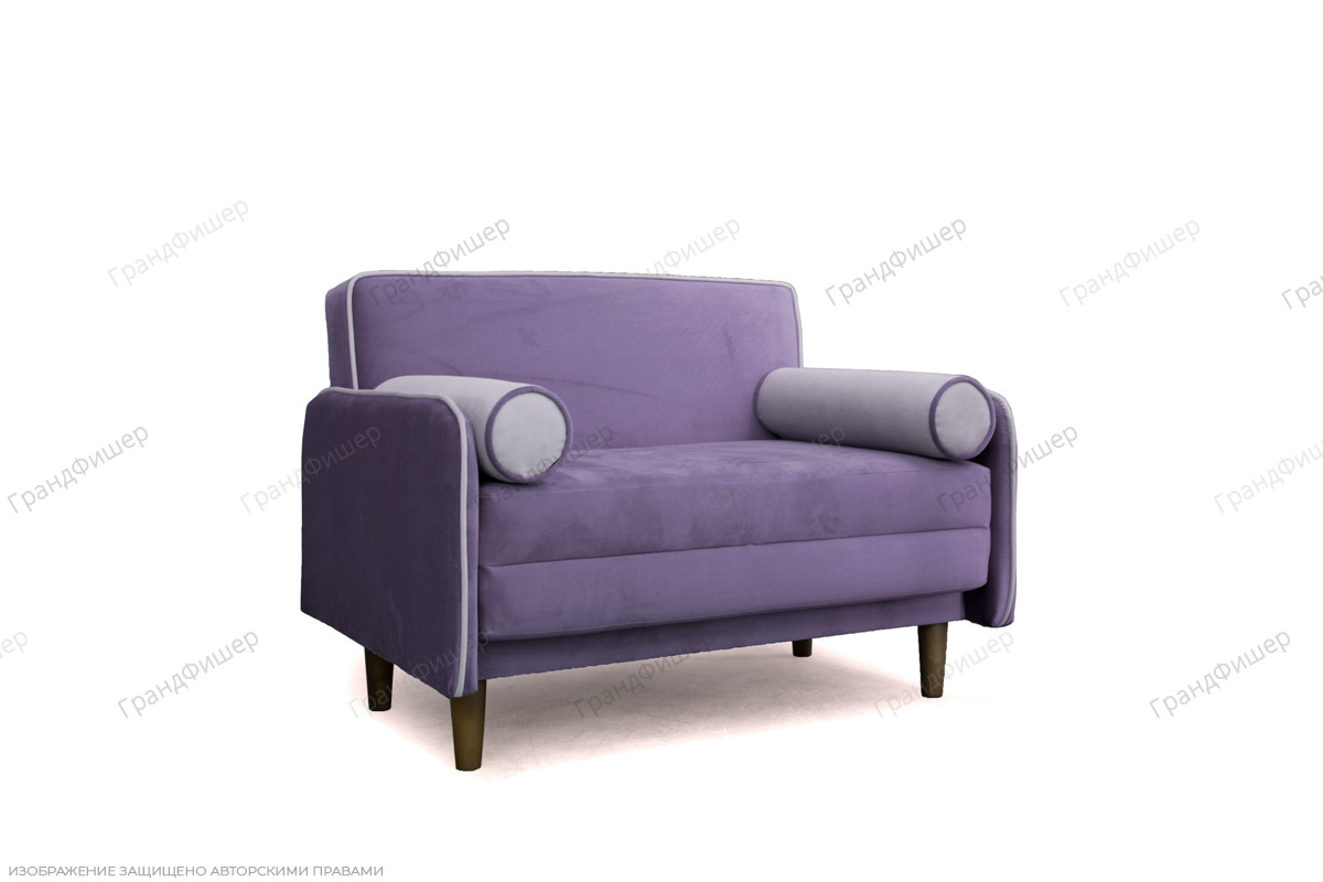 Фиолетовый диван Сайли Velutto Purple Вид по диагонали