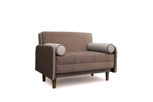 Прямой диван Сайли Velutto Light brown Вид по диагонали
