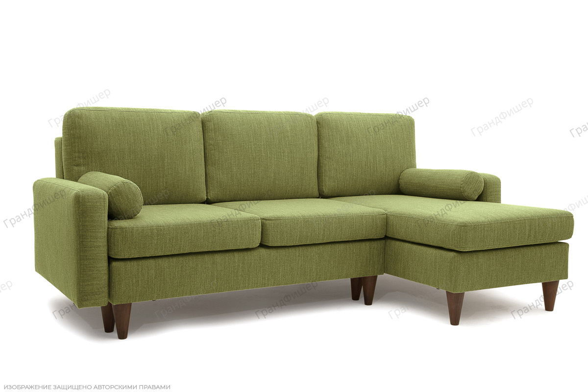 Угловой диван Джой Dream Green Вид по диагонали