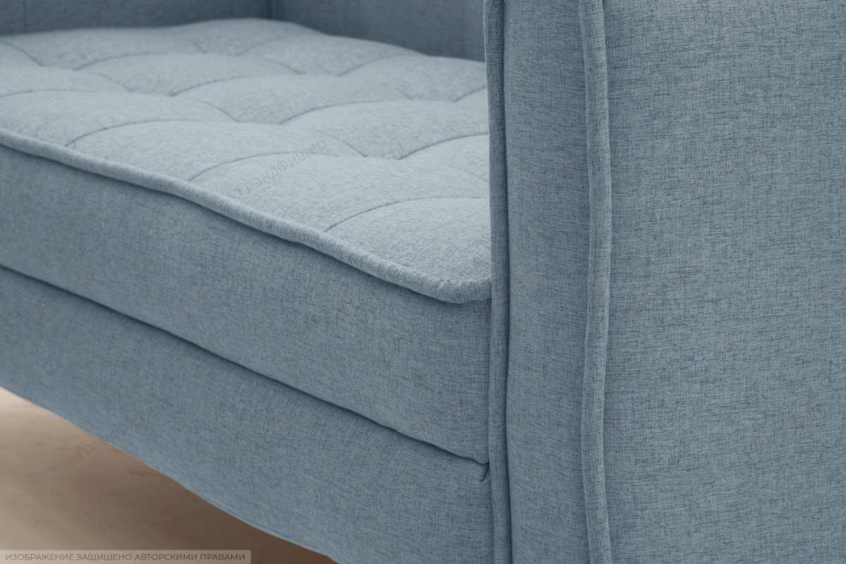 Диван 120 см Этро люкс-4 с опорой №3 Dream Blue Текстура ткани
