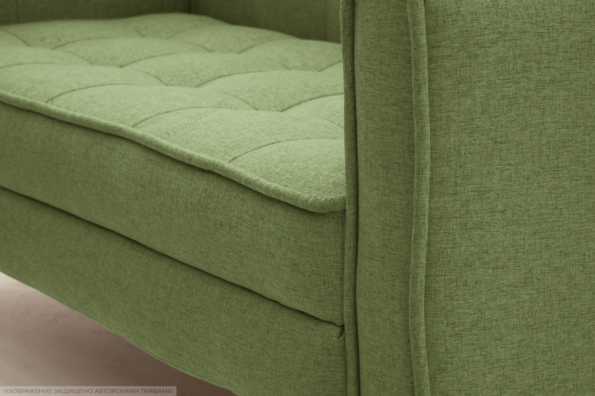 Диван 120 см Этро люкс-4 с опорой №3 Dream Green Текстура ткани