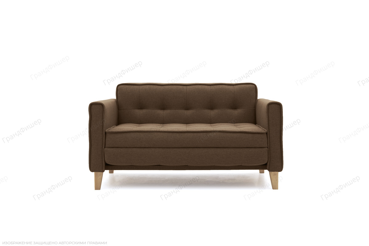 Диван 120 см Этро люкс-4 с опорой №3 Savana chocolate Вид спереди