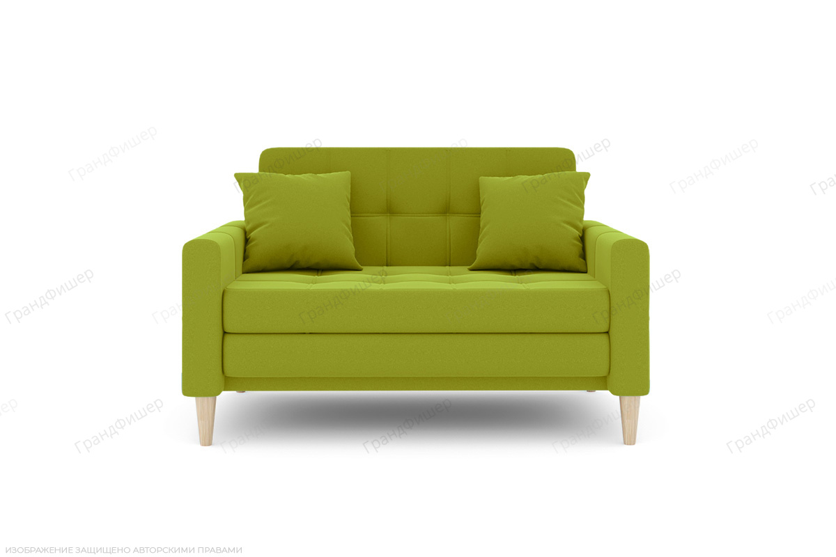 Прямой диван Этро люкс с опорой №5 Zara Green 29 Вид спереди