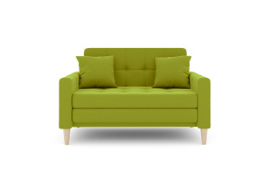 Прямой диван Этро люкс с опорой №5 Zara Green 29 Вид спереди