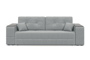 Прямой диван Кайман-5 с ящиками и столом (Киноман) Zara Steel 52 Вид спереди