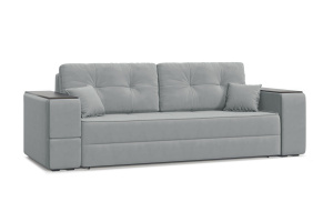 Прямой диван Кайман-5 с ящиками и столом (Киноман) Zara Steel 52 Вид по диагонали