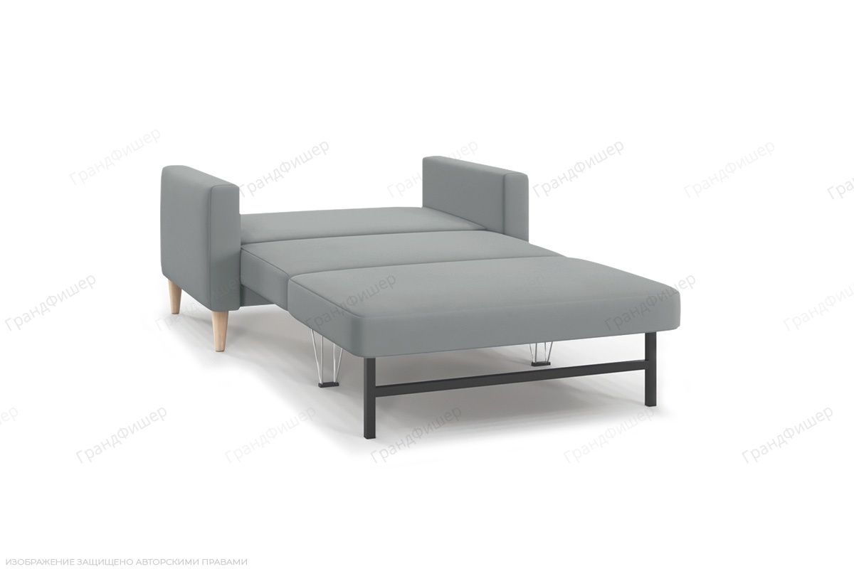Прямой диван Глэм опора №5 Zara Steel 52 Спальное место
